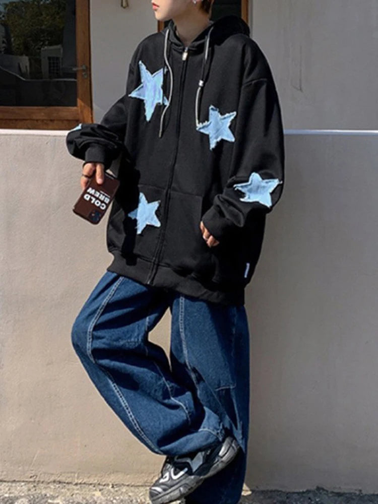 Y2k Star Patch Hoodie