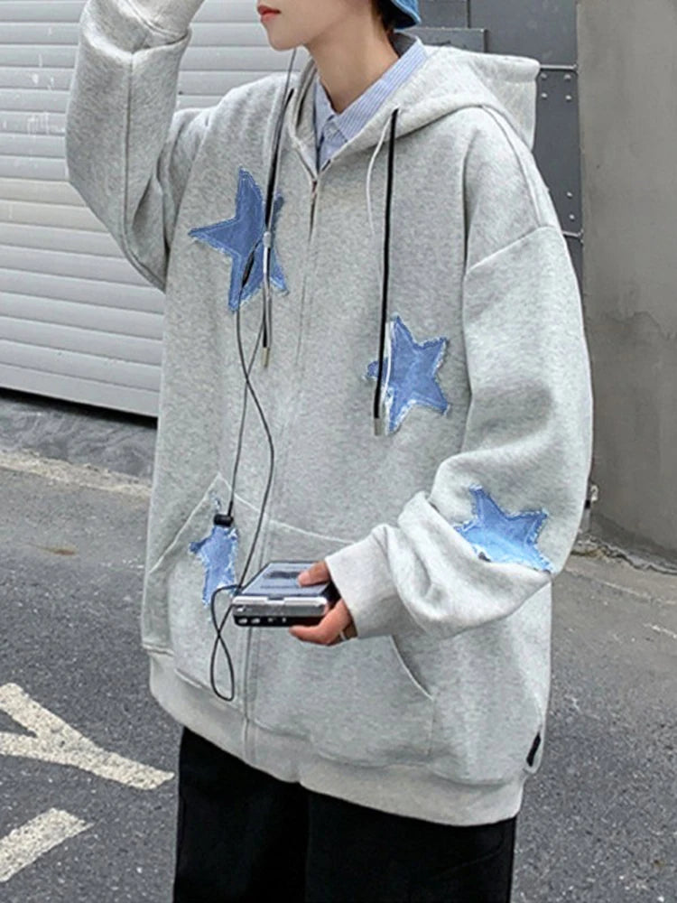 Y2k Star Patch Hoodie