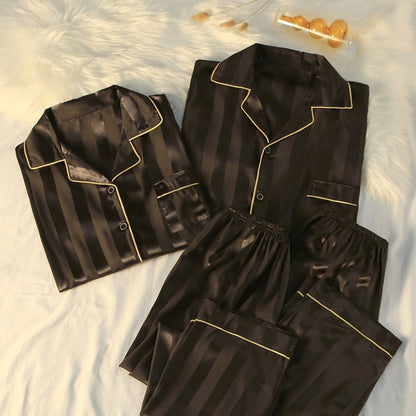 Couple Luxury Silk Pajamas Sets - Blaq Aesthetics