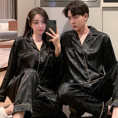 Couple Luxury Silk Pajamas Sets - Blaq Aesthetics