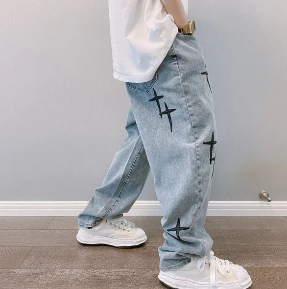 Baggy Wide Leg Cargo Jeans - Blaq Aesthetics