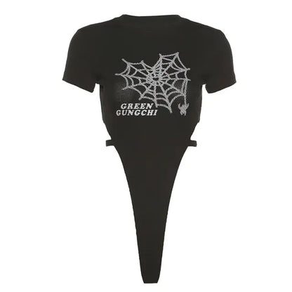 Y2K O-neck Bodysuit