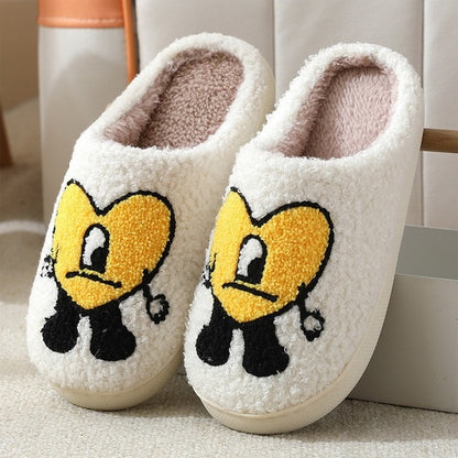 Love Heart Fluffy Slippers - Blaq Aesthetics