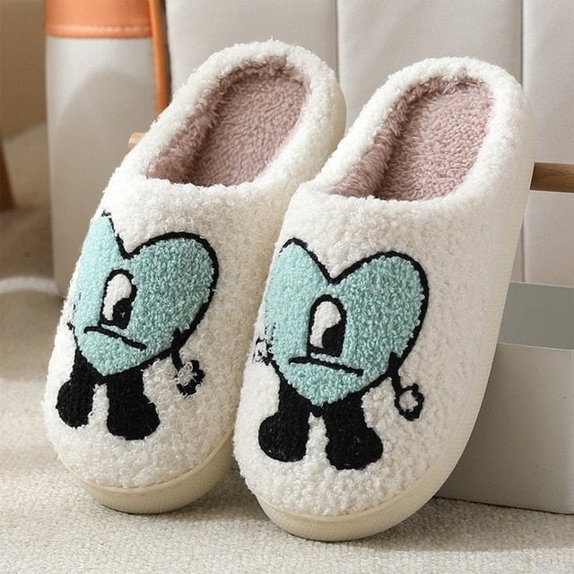 Love Heart Fluffy Slippers - Blaq Aesthetics