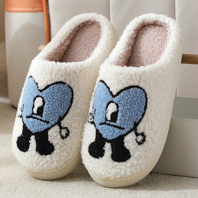 Love Heart Fluffy Slippers - Blaq Aesthetics