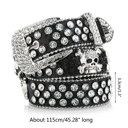 Skull Buckle Y2k Belts