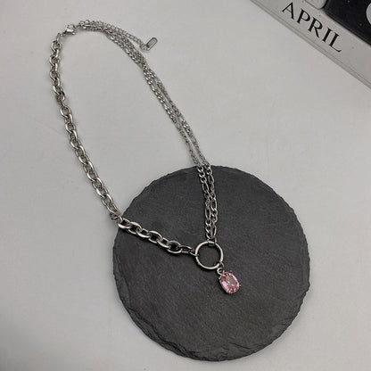 Peach Heart Pendant Necklace - Blaq Aesthetics