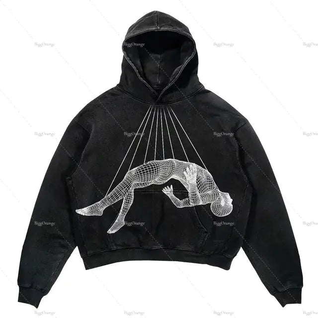 Punk Wind Ninja Printed Hoodies