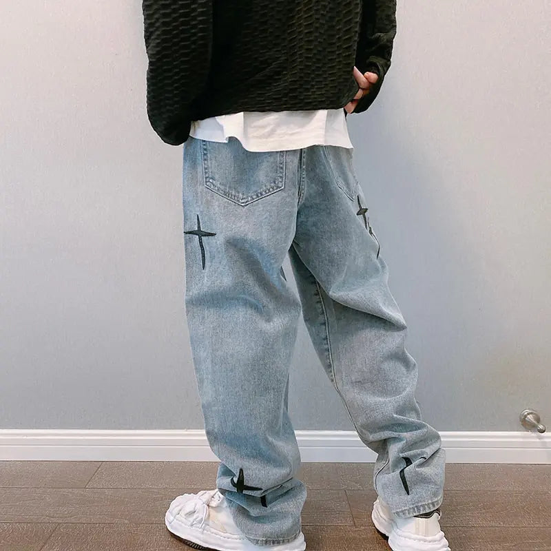 Baggy Wide Leg Cargo Jeans - Blaq Aesthetics