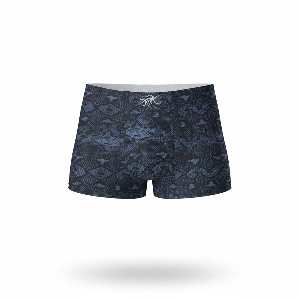 Blue Snakeskin Boxer Briefs