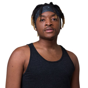 Blue Snakeskin Headband