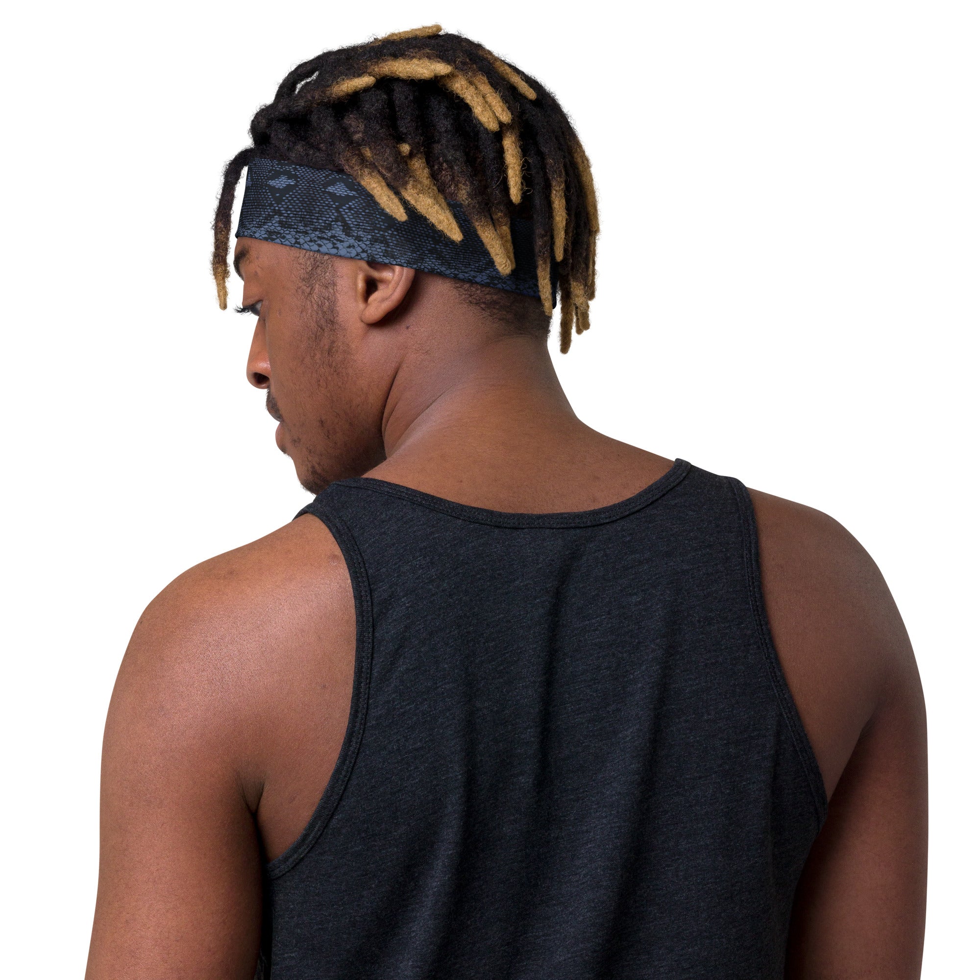 Blue Snakeskin Headband