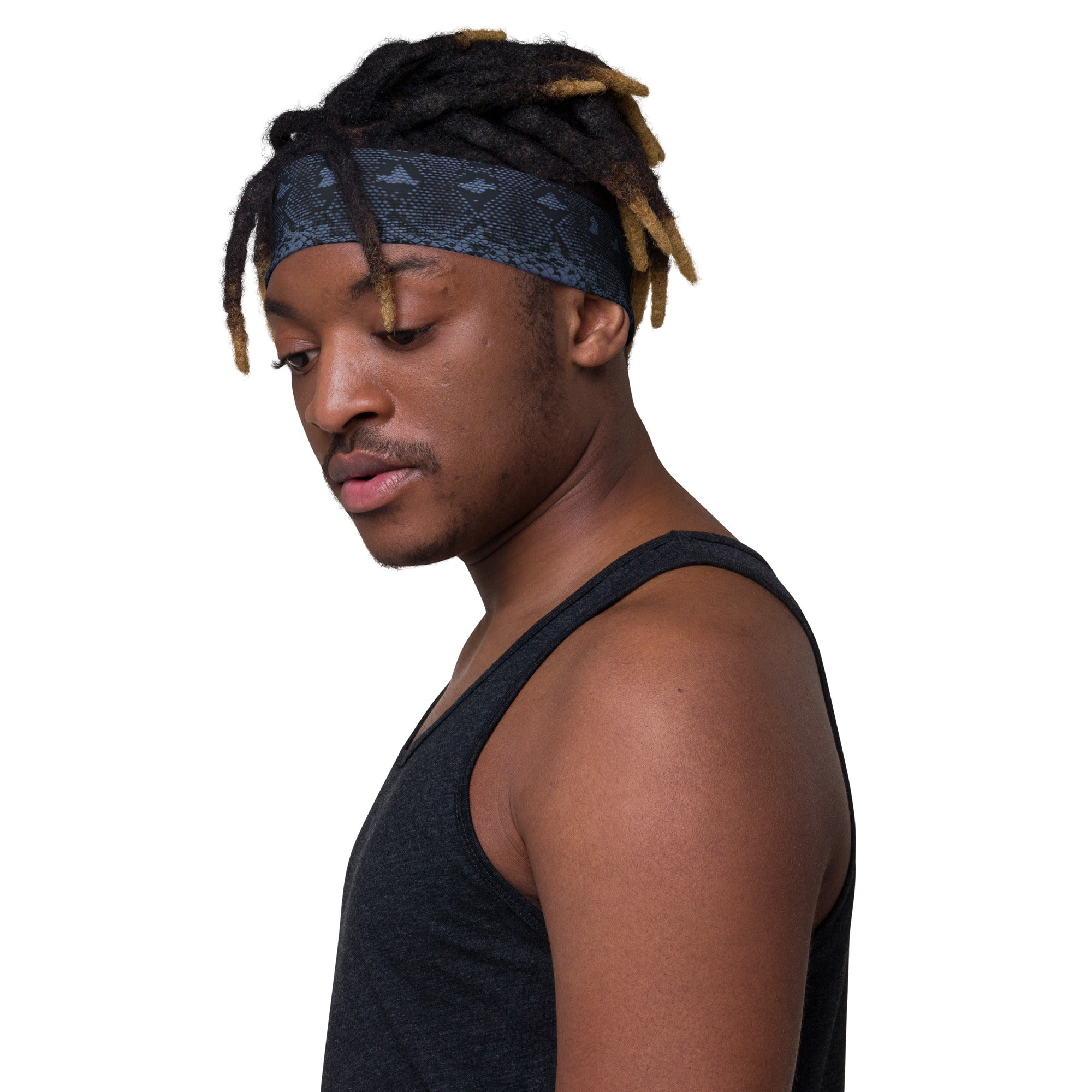 Blue Snakeskin Headband