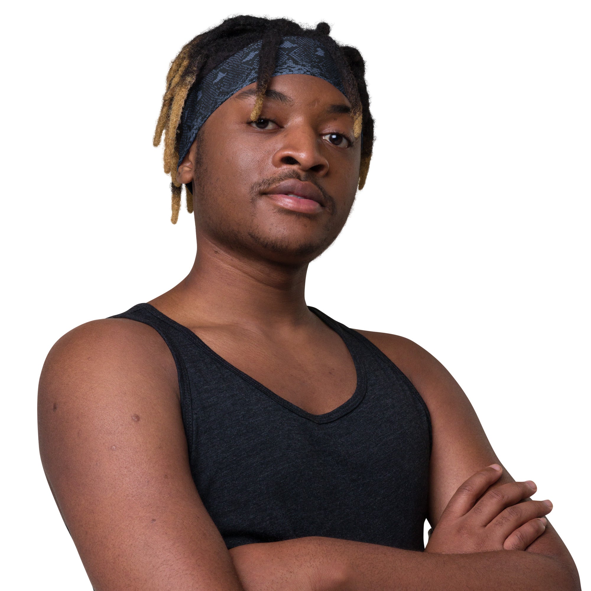 Blue Snakeskin Headband