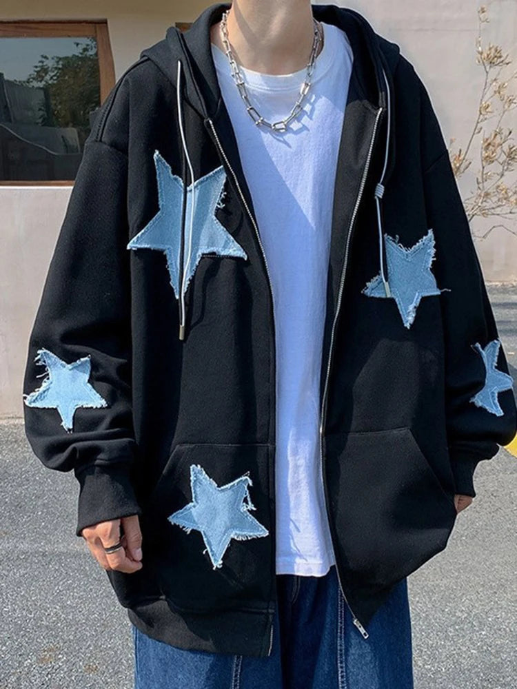 Y2k Star Patch Hoodie