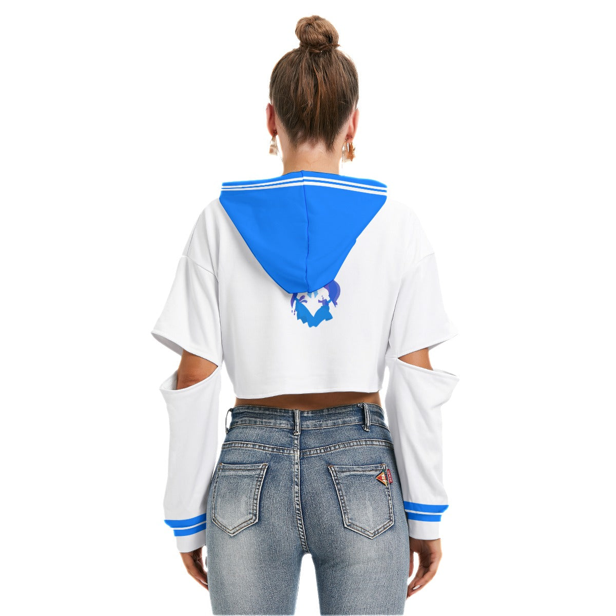 Blue Sailor Hollow sleeve Hoodie Blaq Aesthetics