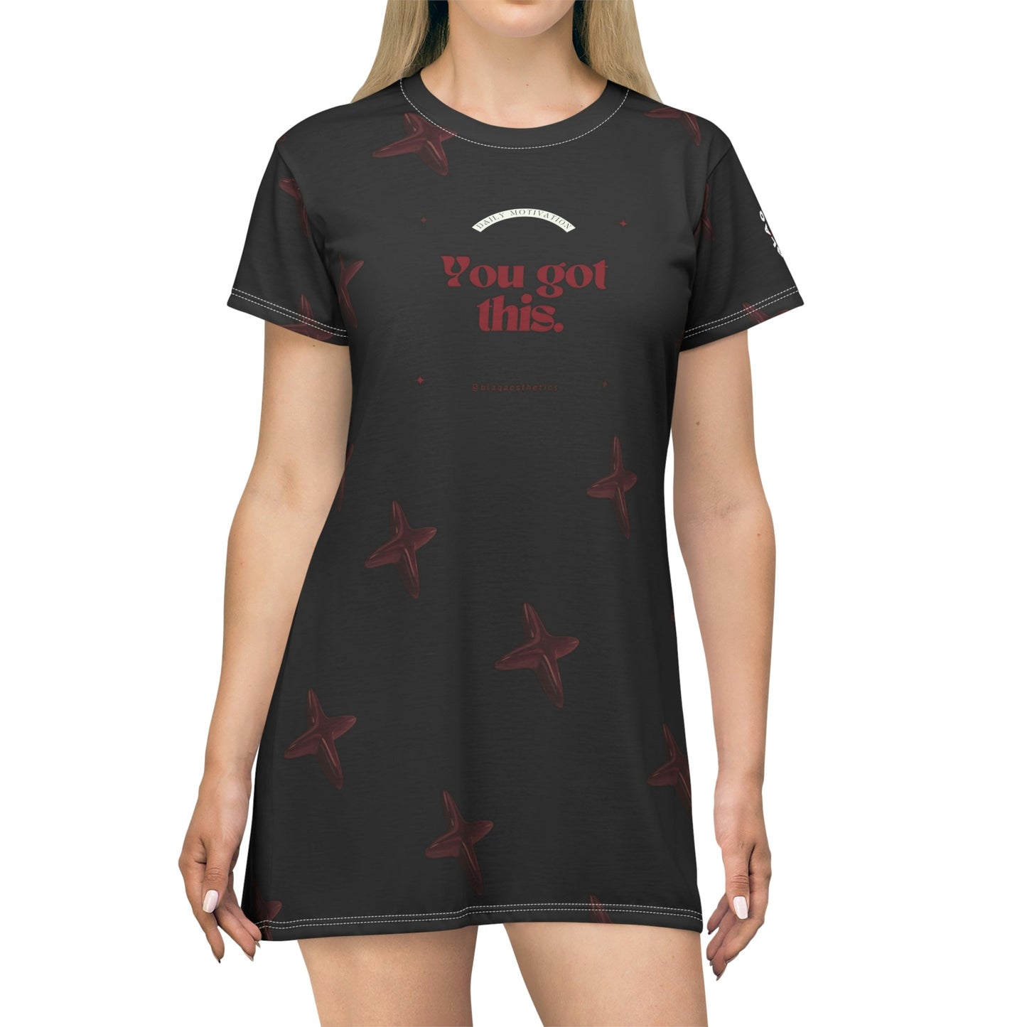 Daily Affirmation T-Shirt Dress Blaq Aesthetics