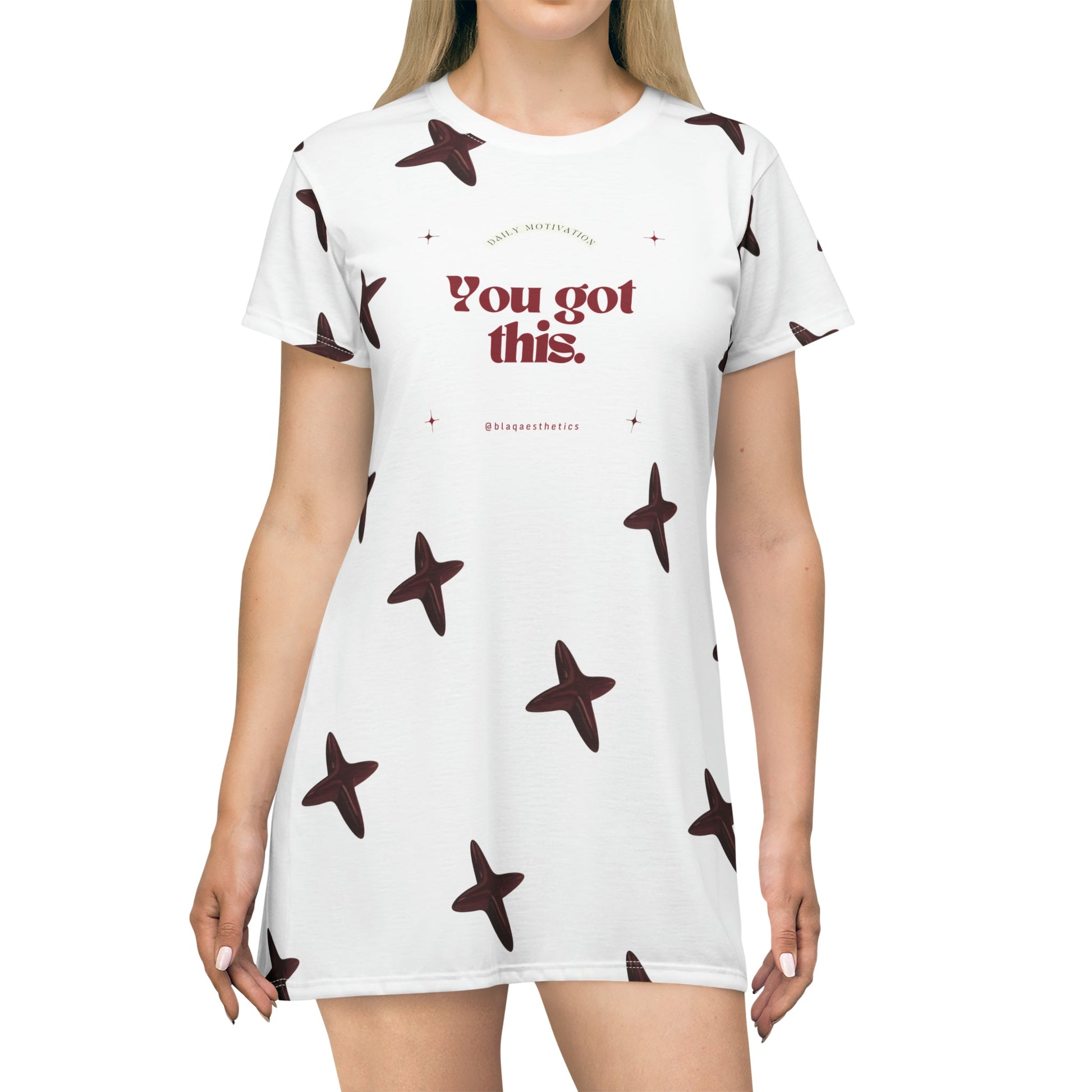 Daily Affirmation T-Shirt Dress Blaq Aesthetics