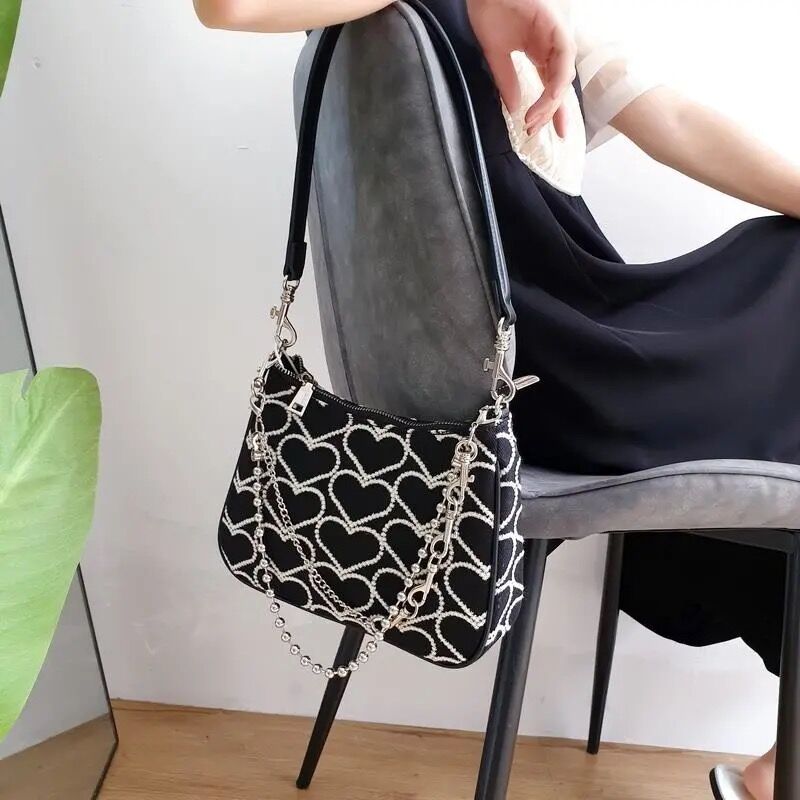 Heart Pattern Shoulder Bag - Blaq Aesthetics