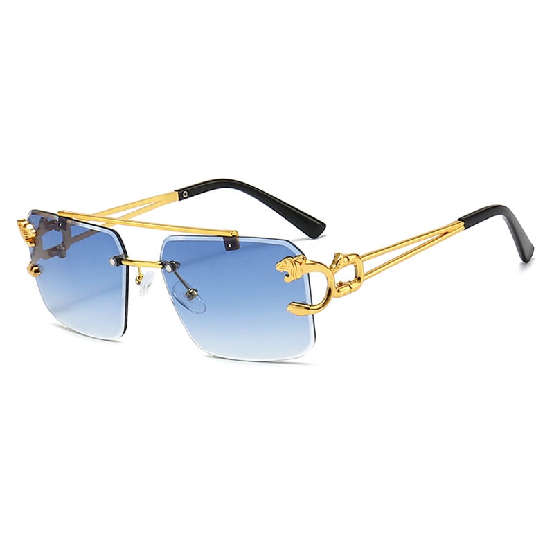 Metal Rimless Sunglasses Blaq Aesthetics