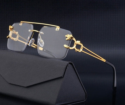 Metal Rimless Sunglasses Blaq Aesthetics