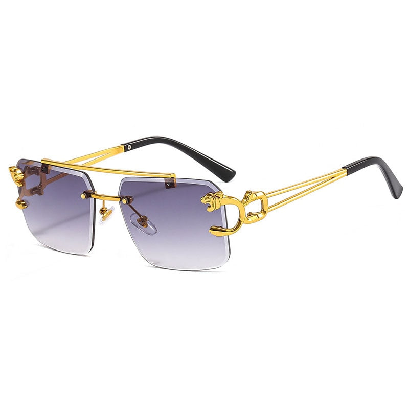 Metal Rimless Sunglasses Blaq Aesthetics