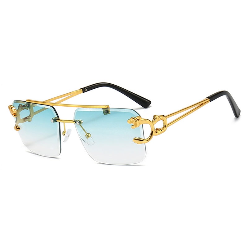 Metal Rimless Sunglasses Blaq Aesthetics