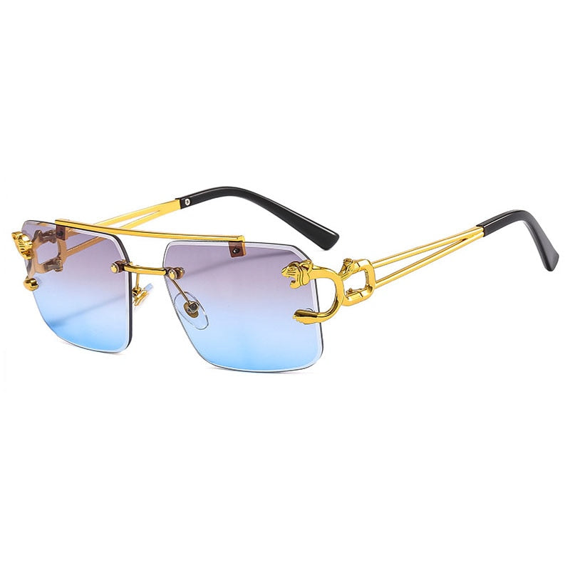 Metal Rimless Sunglasses Blaq Aesthetics