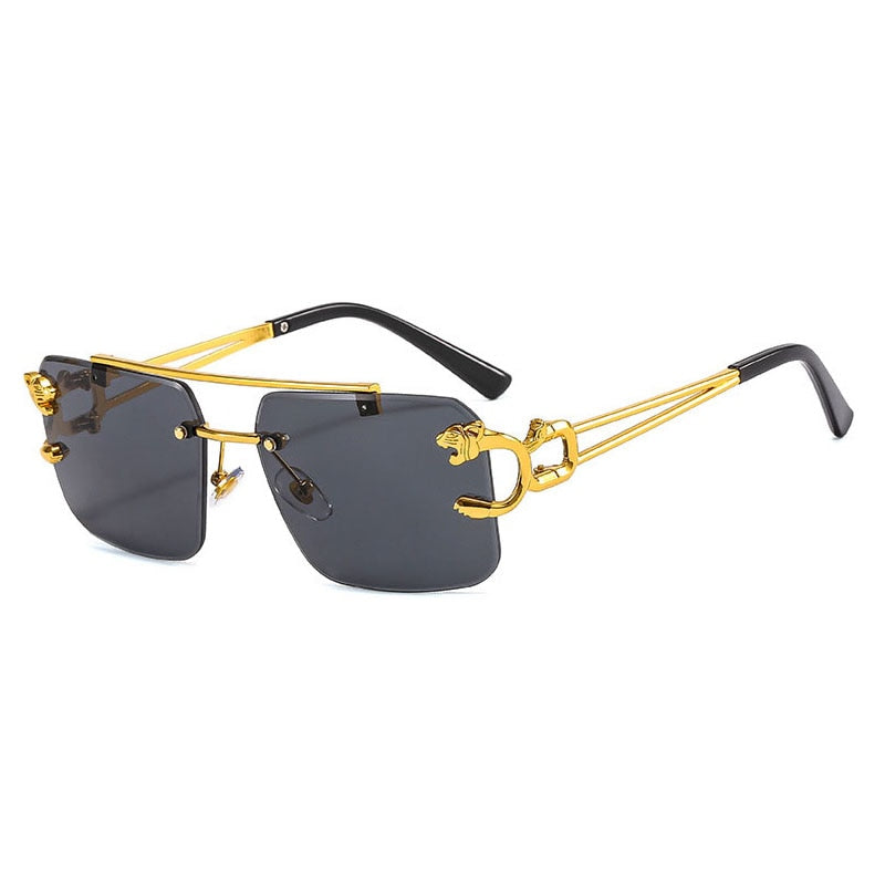 Metal Rimless Sunglasses Blaq Aesthetics