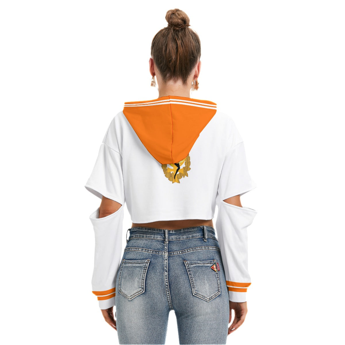 Orange Sailor Hollow sleeve Hoodie Blaq Aesthetics