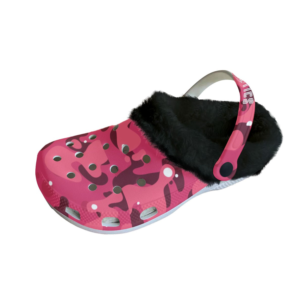 Pink Army fur Slippers - Blaq Aesthetics