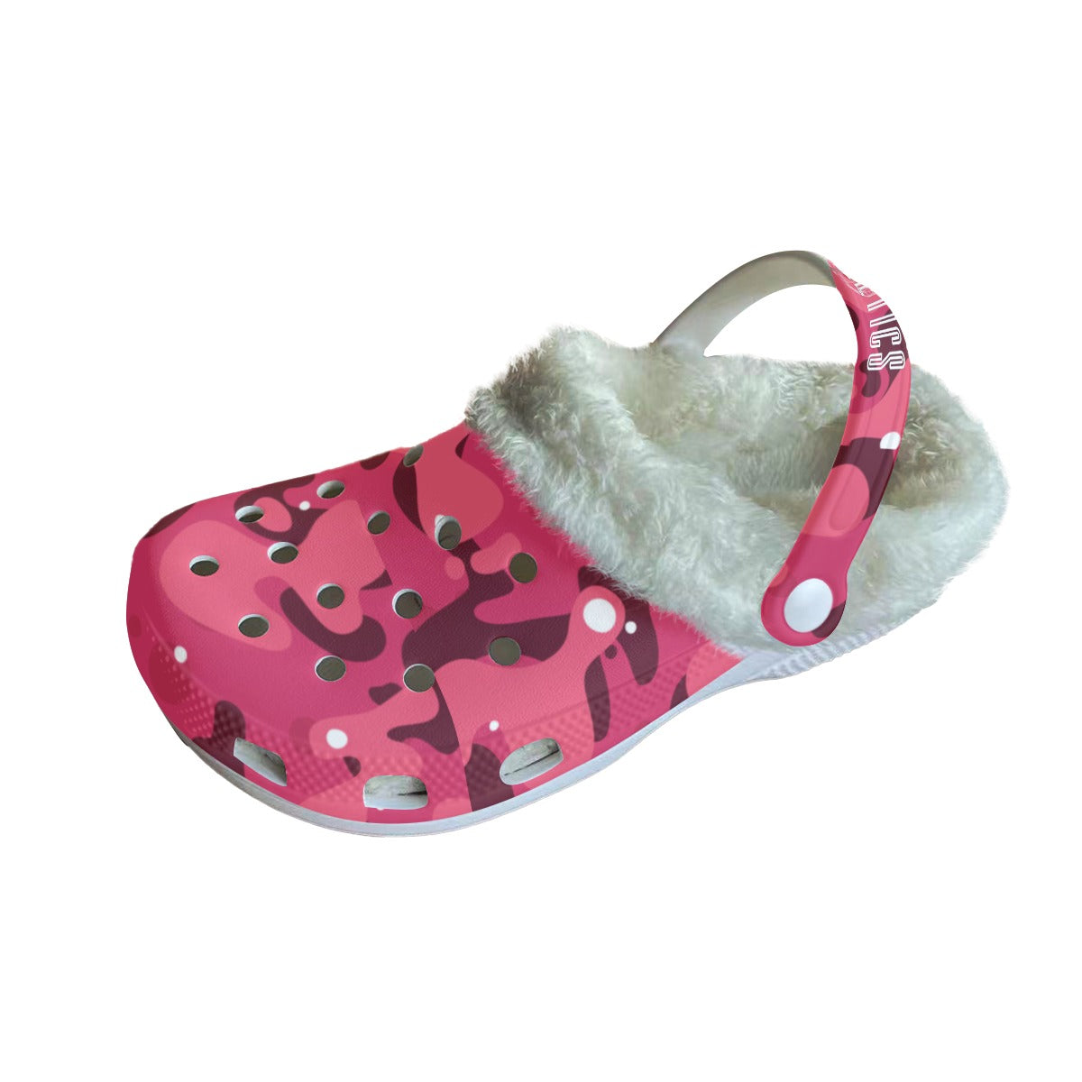 Pink Army fur Slippers - Blaq Aesthetics