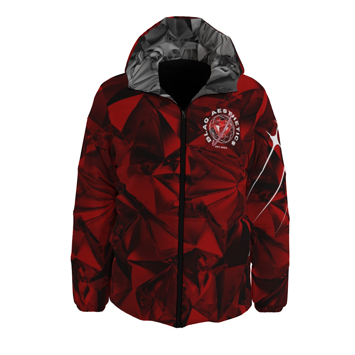 Planet Heart Unisex Down Jacket - Blaq Aesthetics