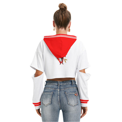 Red Sailor Hollow sleeve Hoodie Blaq Aesthetics