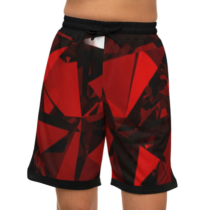 Ruby Red Basketball Shorts Blaq Aesthetics