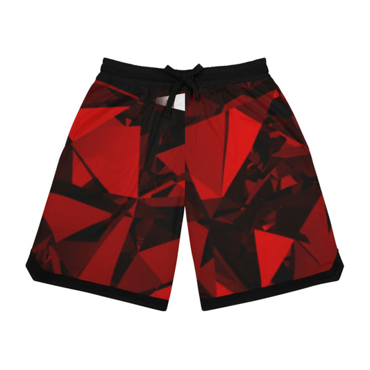 Ruby Red Basketball Shorts Blaq Aesthetics