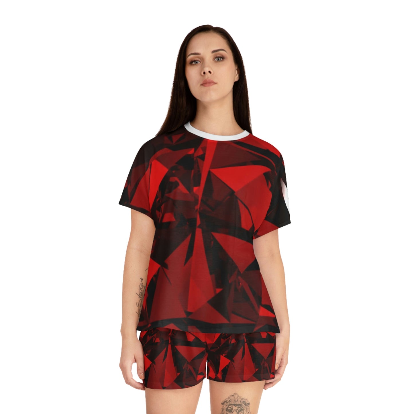 Ruby Red Short Pajama Set Blaq Aesthetics