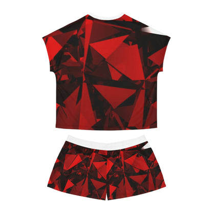 Ruby Red Short Pajama Set Blaq Aesthetics