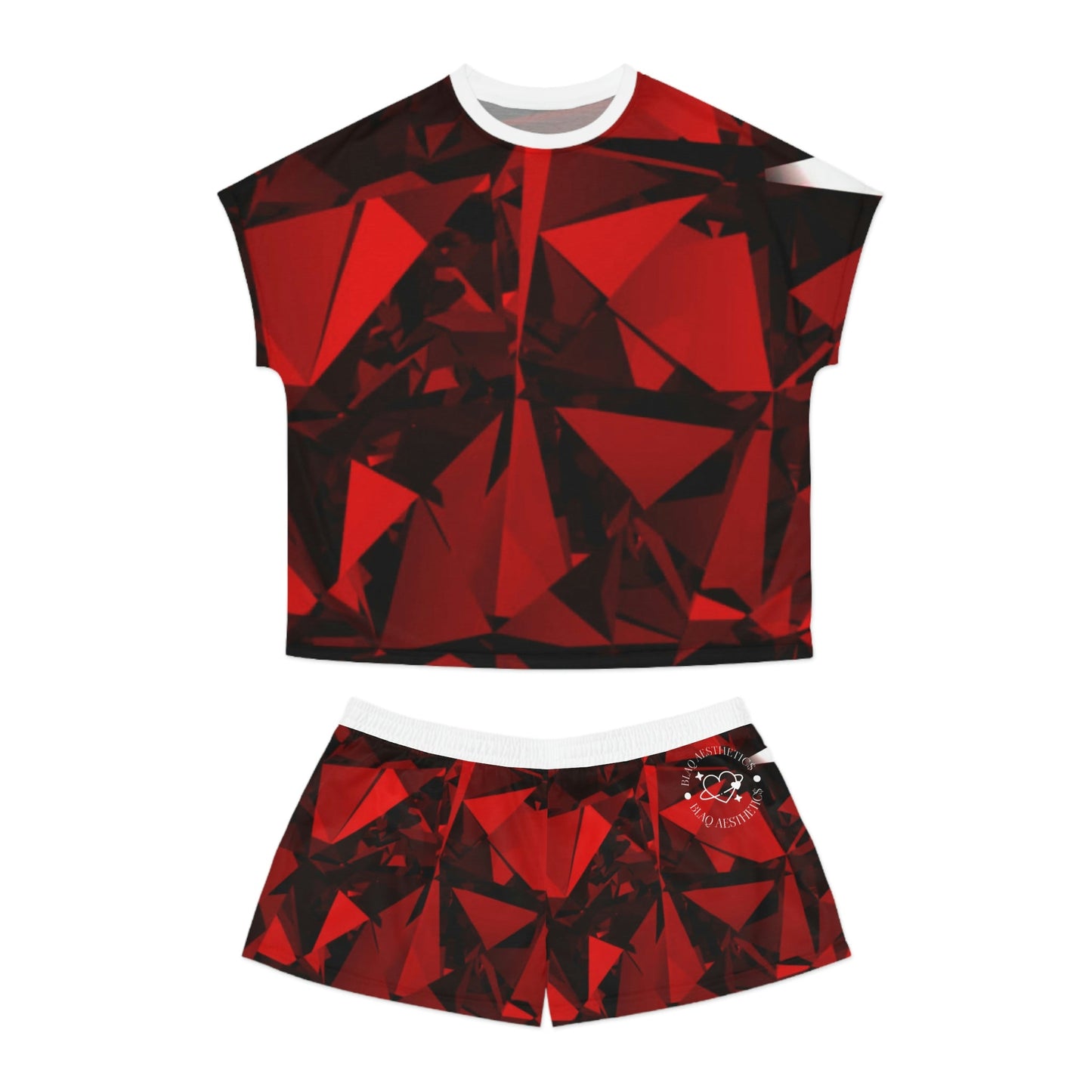 Ruby Red Short Pajama Set Blaq Aesthetics