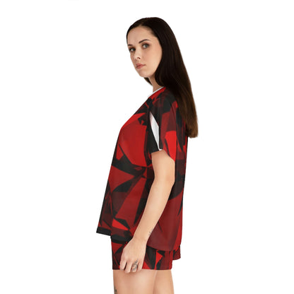 Ruby Red Short Pajama Set Blaq Aesthetics