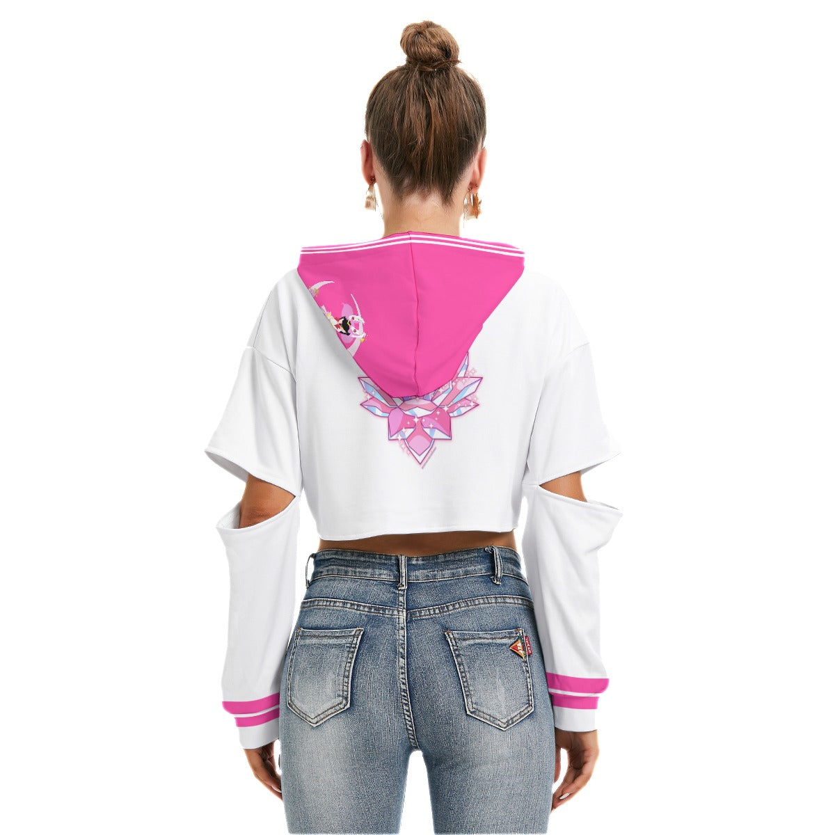 Sailor Pink Crop Hoodie Blaq Aesthetics