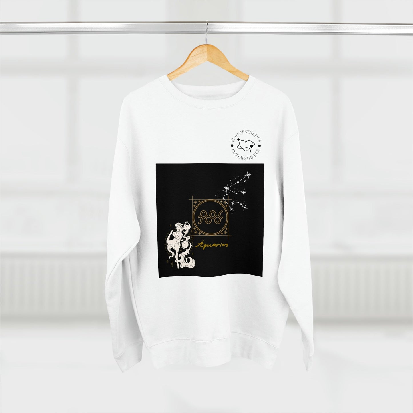 Unisex Premium Zodiac Crewneck Sweatshirt (Aquarius) Blaq Aesthetics