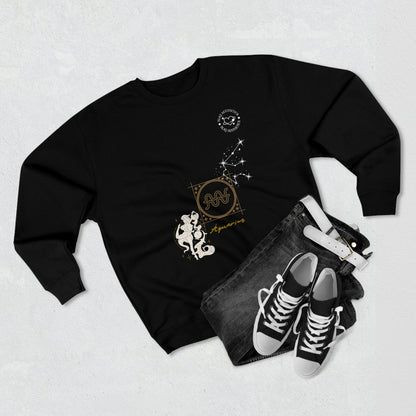 Unisex Premium Zodiac Crewneck Sweatshirt (Aquarius) Blaq Aesthetics