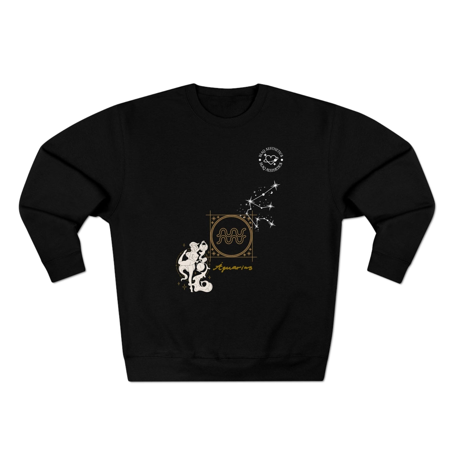 Unisex Premium Zodiac Crewneck Sweatshirt (Aquarius) Blaq Aesthetics