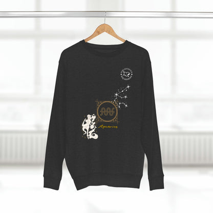 Unisex Premium Zodiac Crewneck Sweatshirt (Aquarius) Blaq Aesthetics