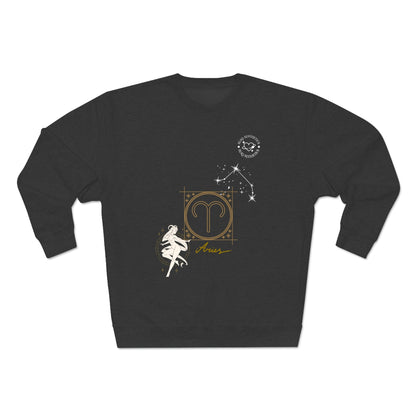 Unisex Premium Zodiac Crewneck Sweatshirt (Aries) Blaq Aesthetics