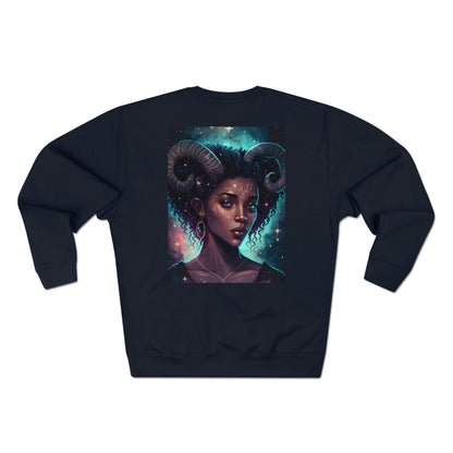 Unisex Premium Zodiac Crewneck Sweatshirt (Aries) Blaq Aesthetics