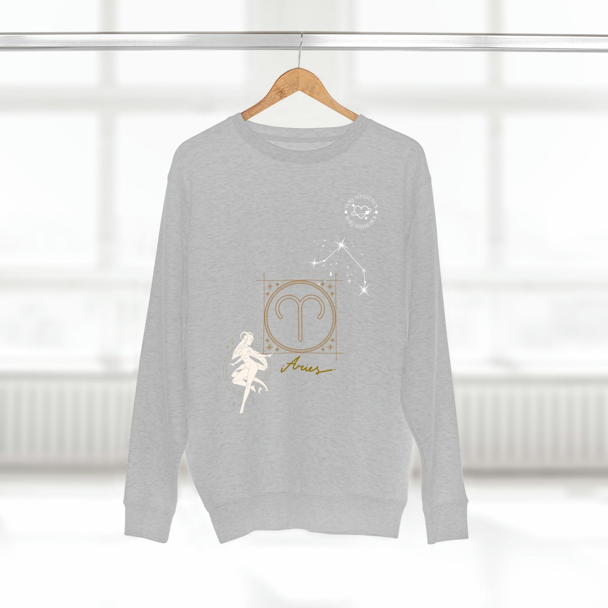 Unisex Premium Zodiac Crewneck Sweatshirt (Aries) Blaq Aesthetics