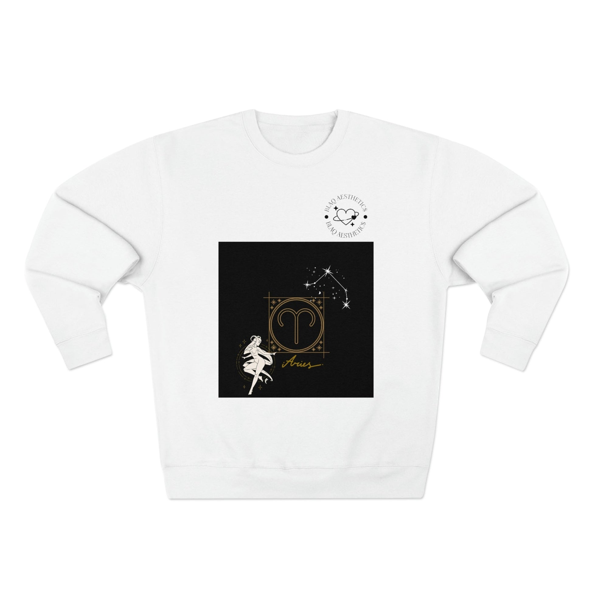 Unisex Premium Zodiac Crewneck Sweatshirt (Aries) Blaq Aesthetics