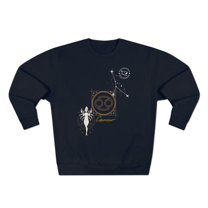 Unisex Premium Zodiac Crewneck Sweatshirt (Cancer) Blaq Aesthetics